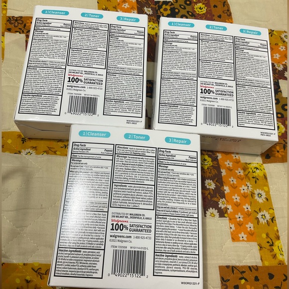 3 Boxes Proactiv Walgreens 3 Step Acne System Benzoyl Peroxide Treatment NIB NEW - Picture 3 of 3